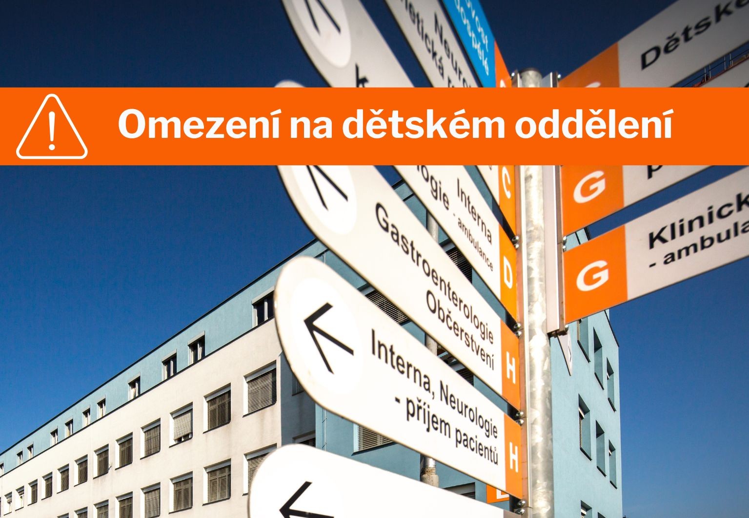 Provoz dětského oddělení v Orlickoústecké nemocnici částečně omezila havárie